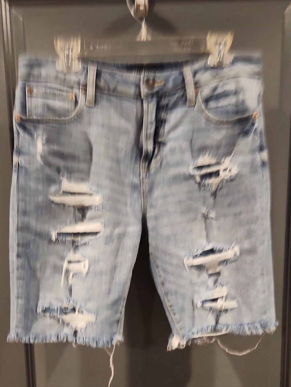 Aeropostale Light Blue Distressed Denim Shorts